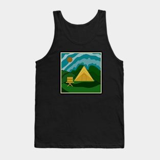 Camping Adventure Funny Tent Sunset Artsy Tank Top